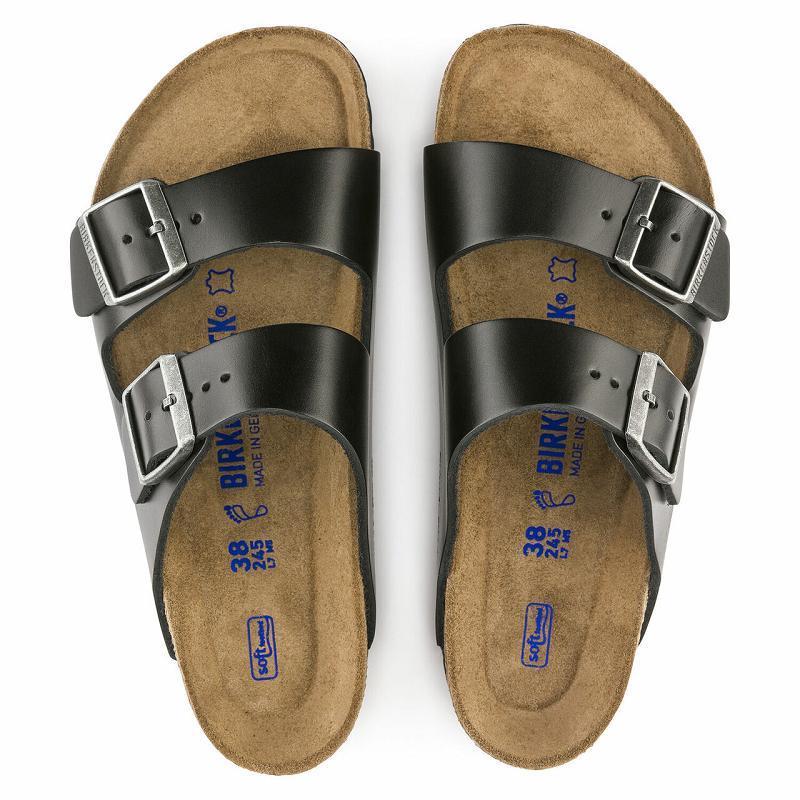 Arizona Birkenstock Soft Footbed Amalfi Kozene Damske Čierne | SK 37WNB